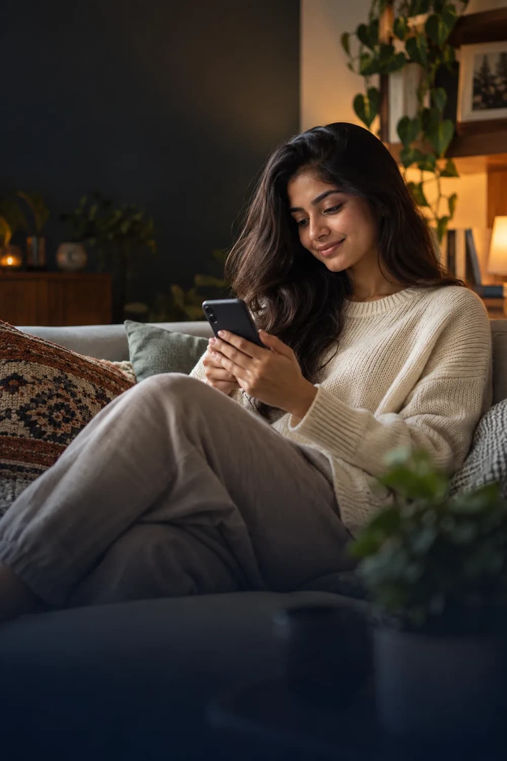 A customer at work or home