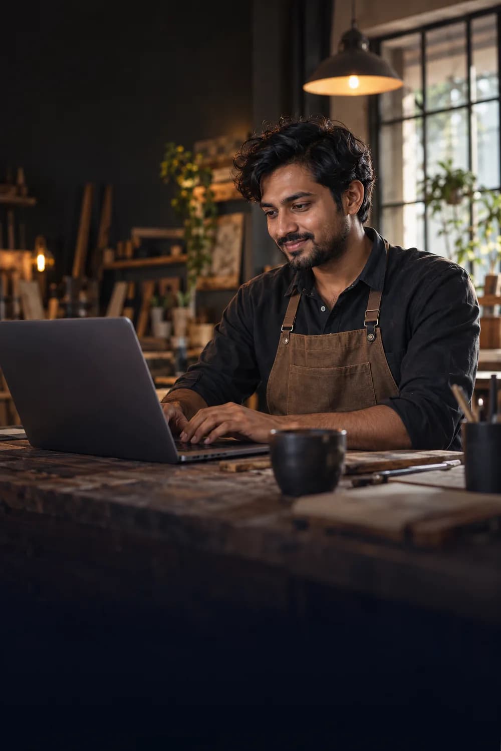 A professional at work or home
